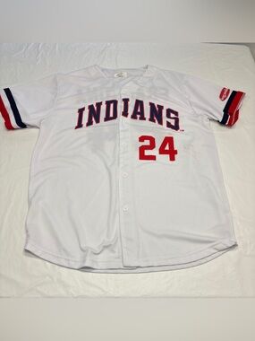 MLB Cleveland Indians #24 Terry Francona Match Up Jersey Men’s XL